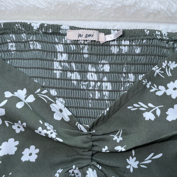 GREEN FLORAL BLOUSE - Picture 5 of 10